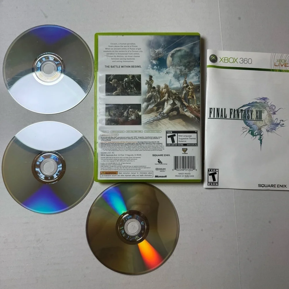 Final Fantasy XIII Microsoft Xbox 360 Square Enix - Complete w/ Manual CIB